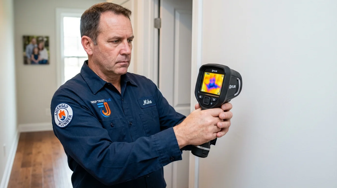 Thermal imaging leak detection by Johns Plumbing LLC in Oakham